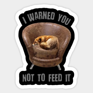 Fox Asleep In Chair Sticker